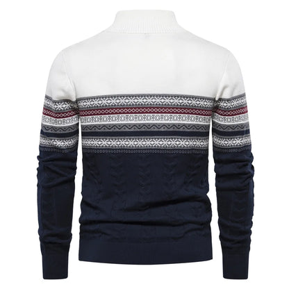 Alaric™ | Herrer Vinter Half-Zip Trøje med Etnisk Design