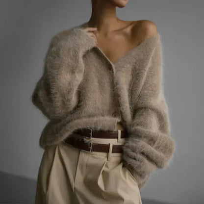 Élodie | Fluffy Cardigan Damer