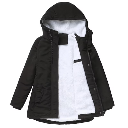 Mona™ | Elegant Lang Slim Fit Parka Damer Vinterjakke