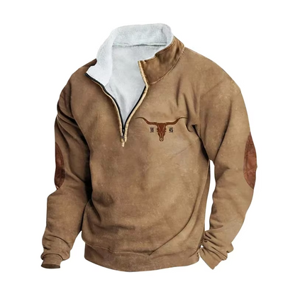 Julius™ | Herrer Half Zip Sweater med Moderne Pasform og Casual Komfort