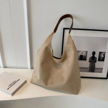 Venice™ | Damer Rummelig og Eksklusiv Ruskinds Tote Bag | Skuldertaske