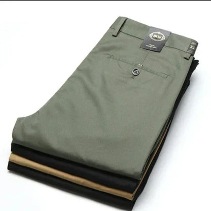 Kanza™ | Herrer Elastiske Chinos med Firevejs Stræk og Slank Pasform | Stretch Bukser