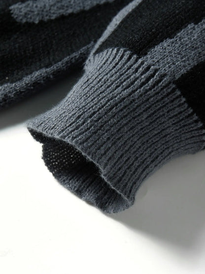 Zyro | Oversized Sweater til Herrer | Abstrakt Streetwear Trøje med Grafisk Print