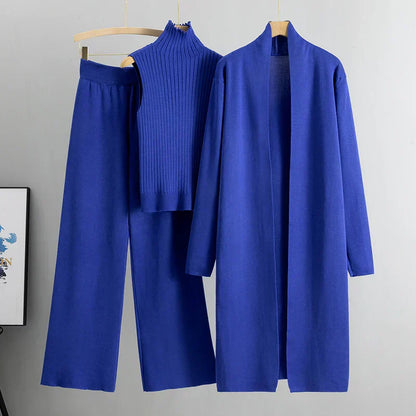 Roxy™ | Damer Luksuriøst 3-delt Strik Co-Ord Sæt | Blødt & Strækbart