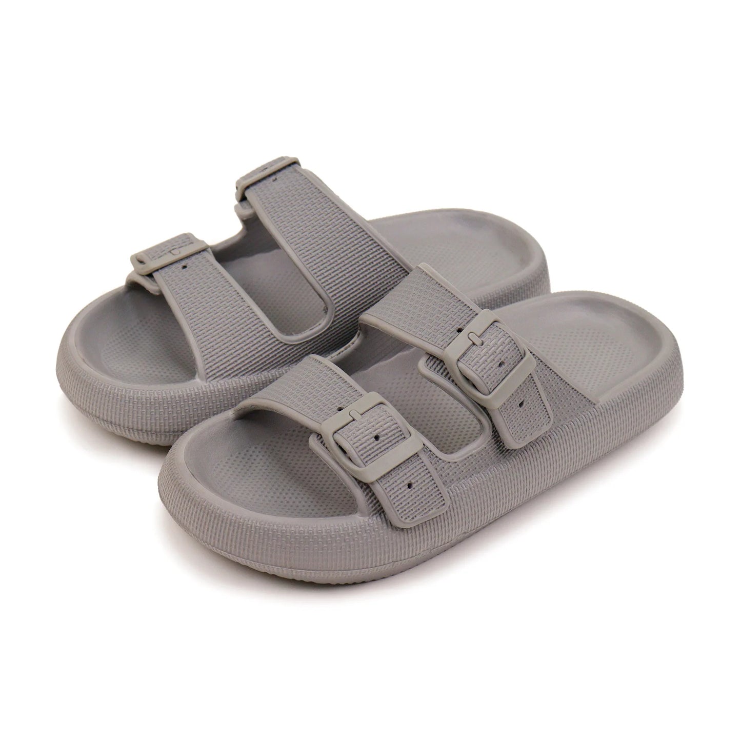 Thalara™ | Damer EVA-sandaler med dobbelt spænde | ortopædiske chunky slides med tyk sål og skridsikker vandafvisende finish