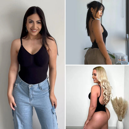 Vita™ | Sømløs Shapewear Top med Lav Ryg og Justerbare Stropper