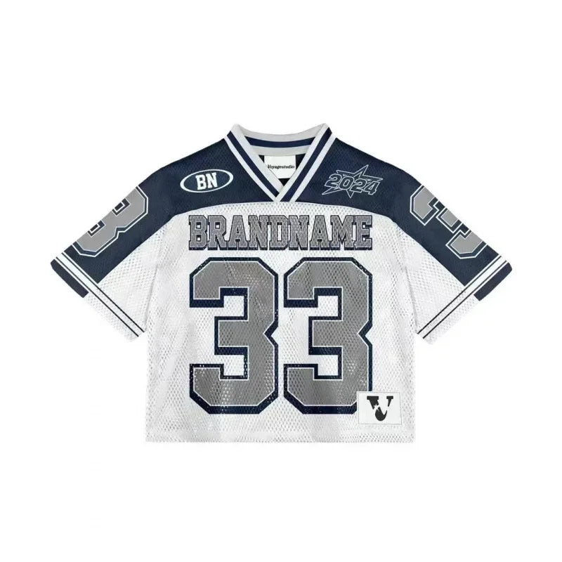 Drexler | Cropped Mesh Fodboldtrøje til Herrer Med Rygnummer & Streetwear Look