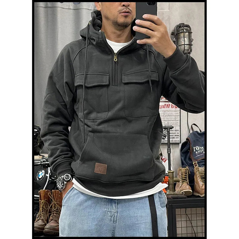 Dravien | Herre Utility Hoodie med Lommer
