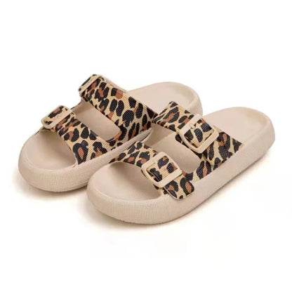 Thalara™ | Damer EVA-sandaler med dobbelt spænde | ortopædiske chunky slides med tyk sål og skridsikker vandafvisende finish