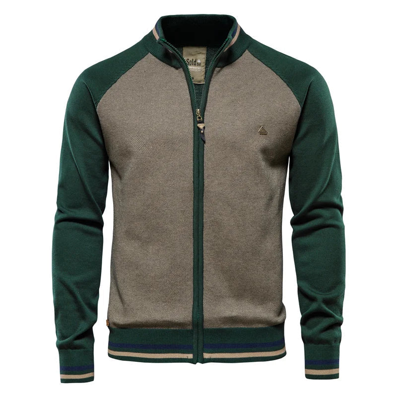 Rico | Retro Sporty Zip Cardigan Herre
