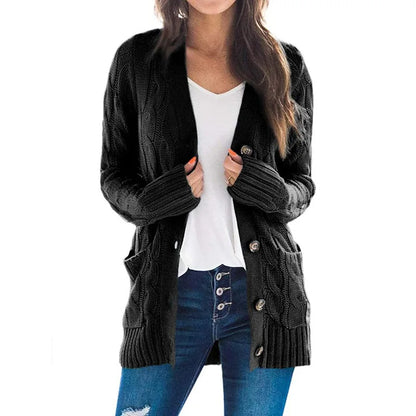 Amara™ | Damer Løsstrikket Lang Cardigan med Elegant og Afslappet Pasform