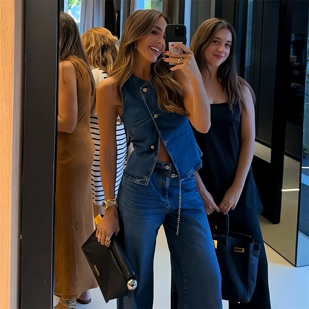 Renée | Figursyet Denimvest Damer