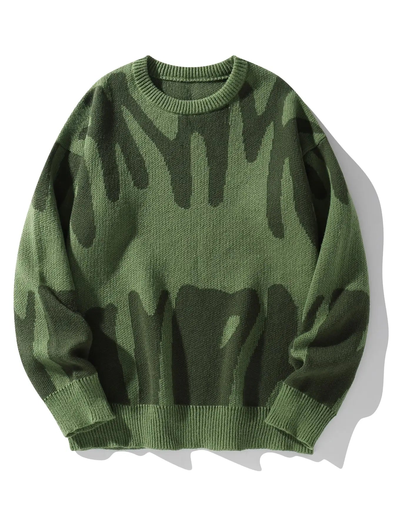 Zyro | Oversized Sweater til Herrer | Abstrakt Streetwear Trøje med Grafisk Print