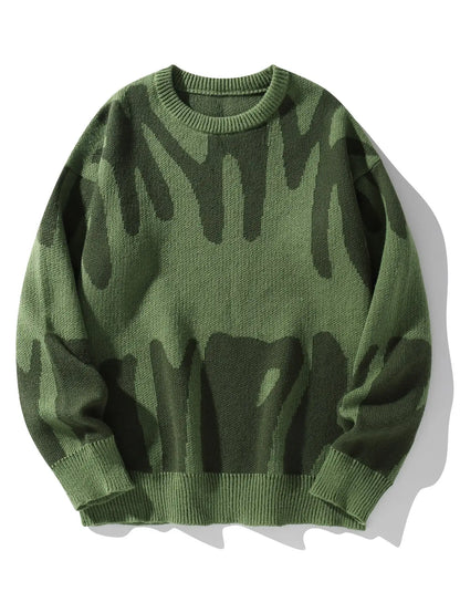 Zyro | Oversized Sweater til Herrer | Abstrakt Streetwear Trøje med Grafisk Print