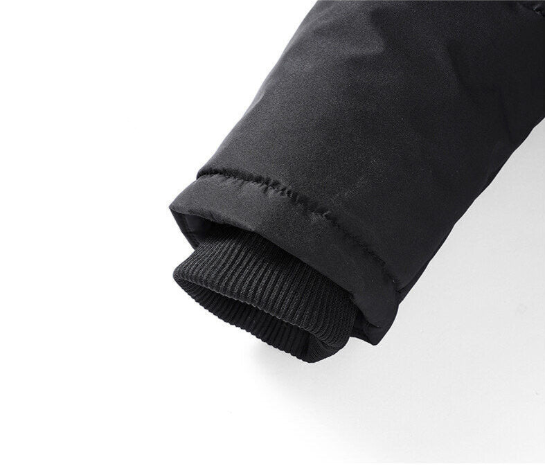 Para™ | Luksuriøs Herre Parka Vinterjakke med Teddylining og Pelsforet Hætte