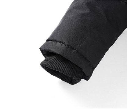 Para™ | Luksuriøs Herre Parka Vinterjakke med Teddylining og Pelsforet Hætte