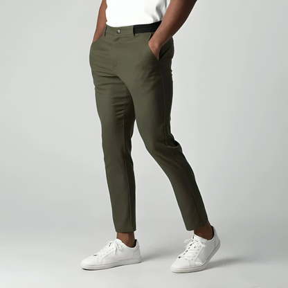 Fabian™ | Herrer Elegant Stretch Chino med Slank Pasform og Komfortabel Linning