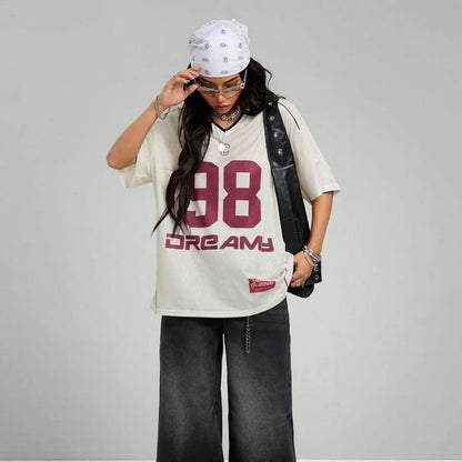 Vexa | Oversized Mesh Jersey Unisex med ‘98 DREAMY’-Print & Sporty Streetwear Look