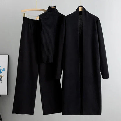 Roxy™ | Damer Luksuriøst 3-delt Strik Co-Ord Sæt | Blødt & Strækbart