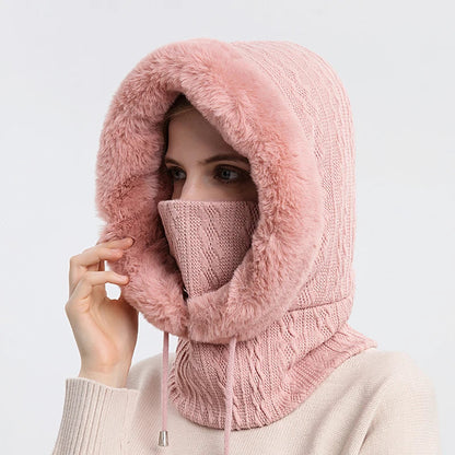 FurryHood™ | Luksuriøs Strikket Halsvarmer med Pelsfor til Vinterdage