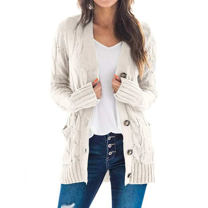 Amara™ | Damer Løsstrikket Lang Cardigan med Elegant og Afslappet Pasform
