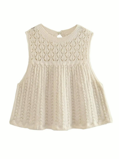 Ilona™ | Damer Hæklet Co-ord Sæt | Let Boho Stil med Hæklet Struktur