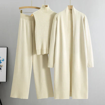 Roxy™ | Damer Luksuriøst 3-delt Strik Co-Ord Sæt | Blødt & Strækbart