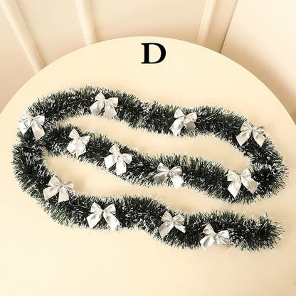 Noira | Sort Juleguirlande Med Sløjfer