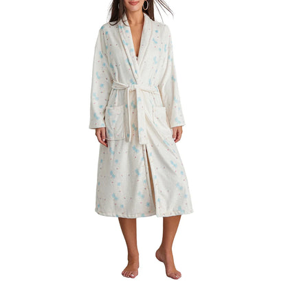 Liora | Morgenkåbe i Flannel med Print Damer