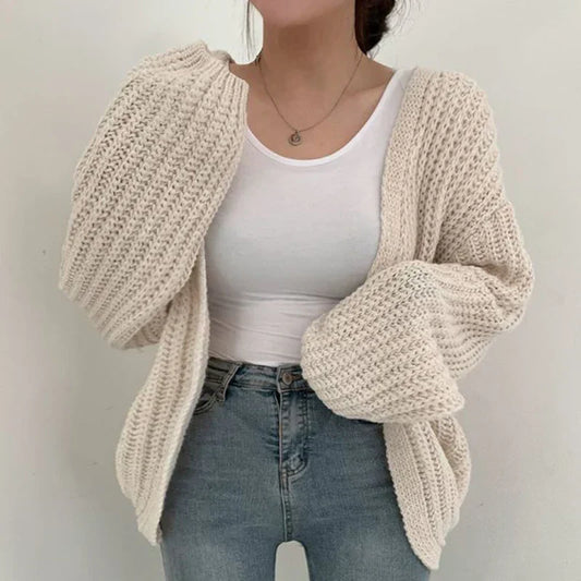 Aveline | Oversized Strikket Cardigan Damer