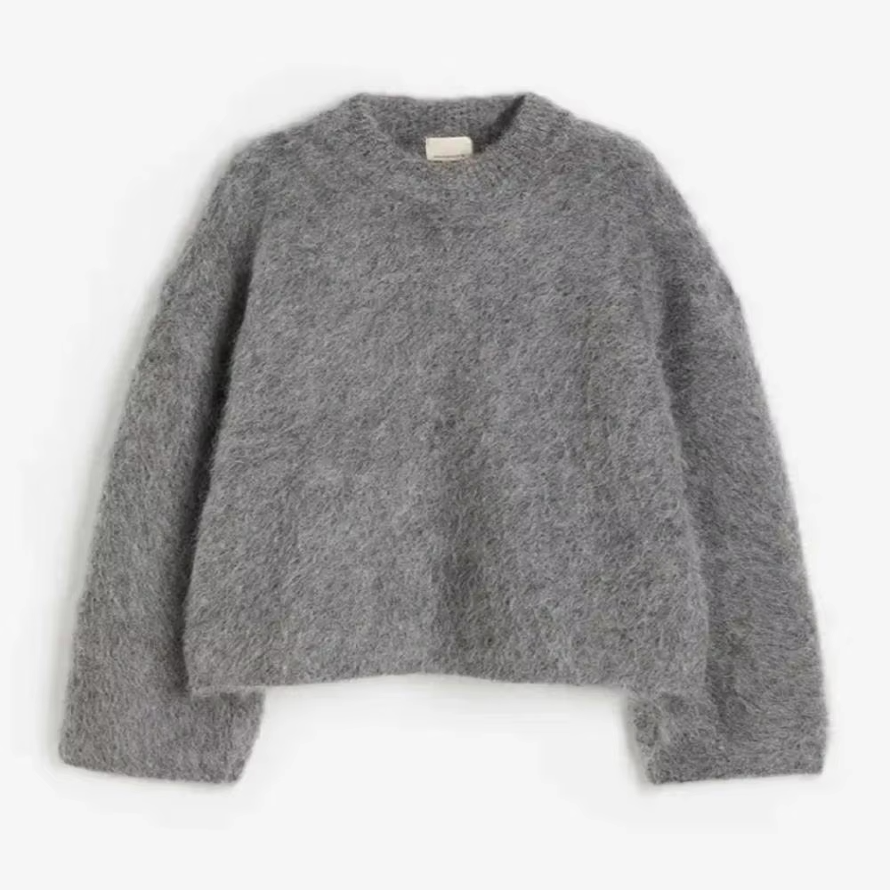 Senna™ | Damer Oversized Mohair Sweater | Fluffy & Varm Uldtrøje