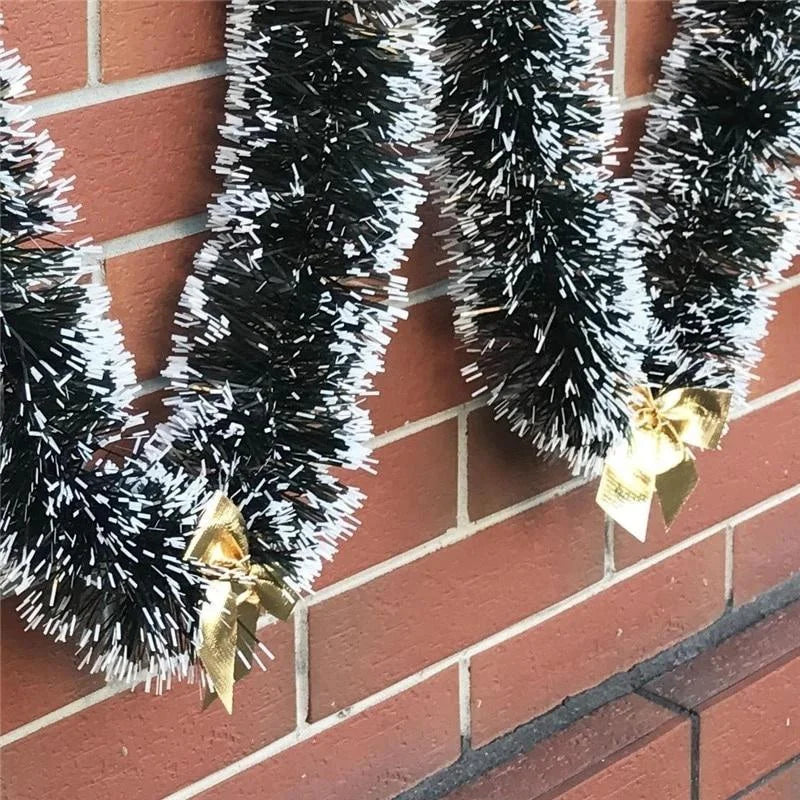 Noira | Sort Juleguirlande Med Sløjfer