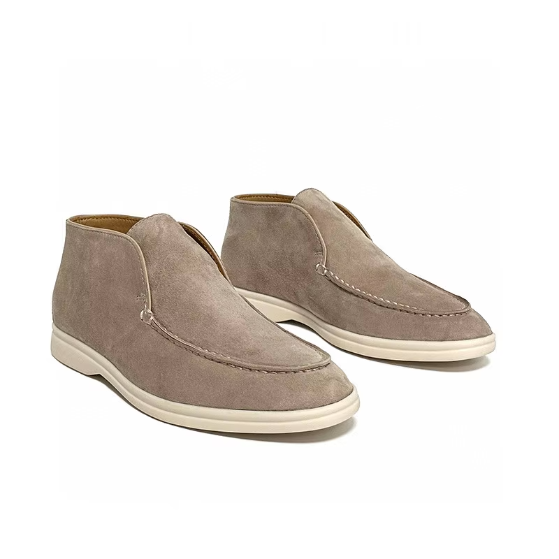 Forzo™ | Herre Høje Ruskinds Loafers med Håndsyet Næse | Mokkasiner | Chukka Boots