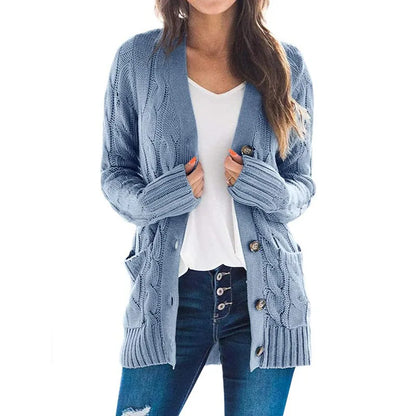 Amara™ | Damer Løsstrikket Lang Cardigan med Elegant og Afslappet Pasform