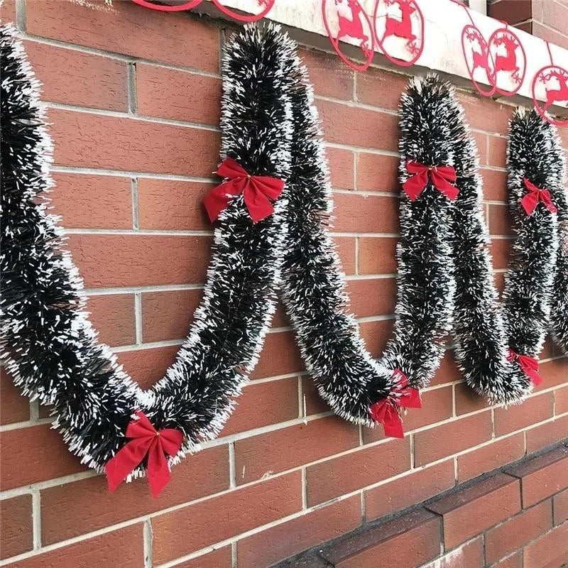 Noira | Sort Juleguirlande Med Sløjfer