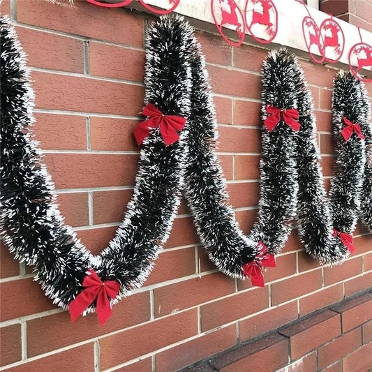 Noira | Sort Juleguirlande Med Sløjfer