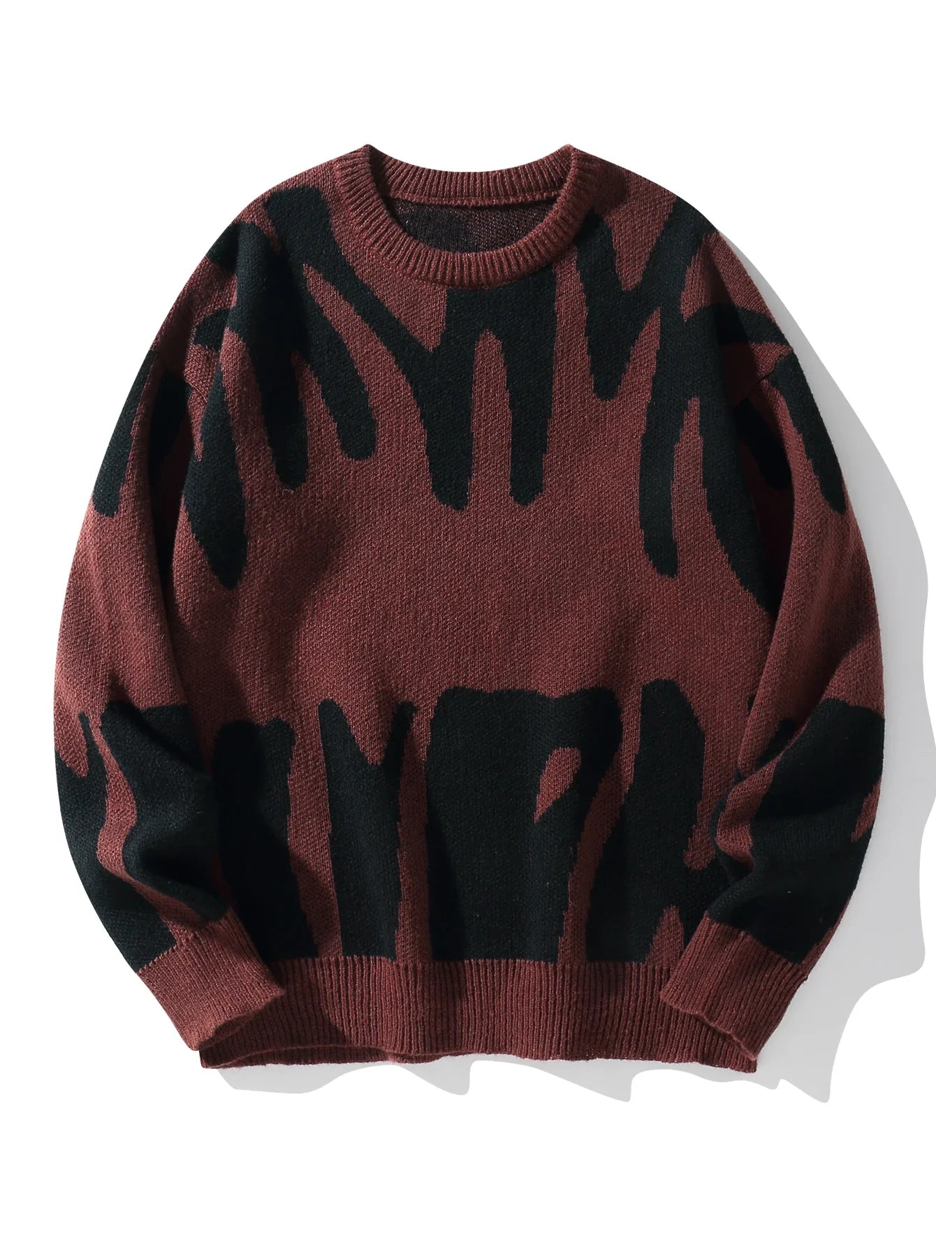Zyro | Oversized Sweater til Herrer | Abstrakt Streetwear Trøje med Grafisk Print