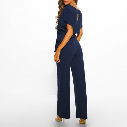Marisse™ | Damer Elegant Jumpsuit | Brede Ben & Bindebælte for et Sofistikeret Silhuet