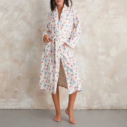 Liora | Morgenkåbe i Flannel med Print Damer