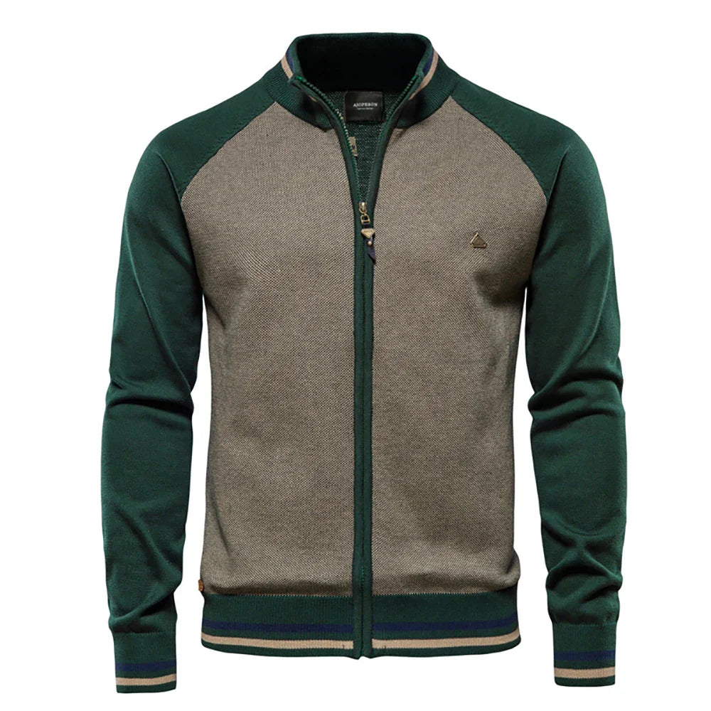 Rico | Retro Sporty Zip Cardigan Herre