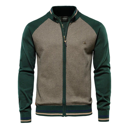 Rico | Retro Sporty Zip Cardigan Herre