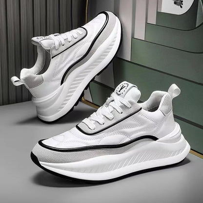 Maximo™ | Mænd Lædersneakers med Høj Plateau og Elegant Design