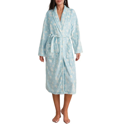 Liora | Morgenkåbe i Flannel med Print Damer
