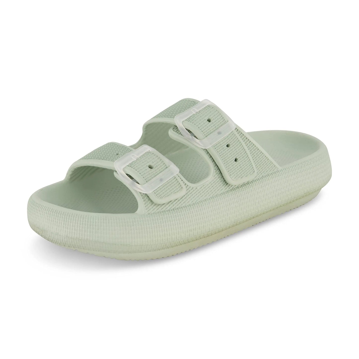 Thalara™ | Damer EVA-sandaler med dobbelt spænde | ortopædiske chunky slides med tyk sål og skridsikker vandafvisende finish