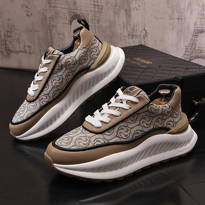 Maximo™ | Mænd Lædersneakers med Høj Plateau og Elegant Design