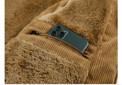 Edouard™ | Vatteret Herre Bodywarmer i Fløjl med Varm Fleeceforing