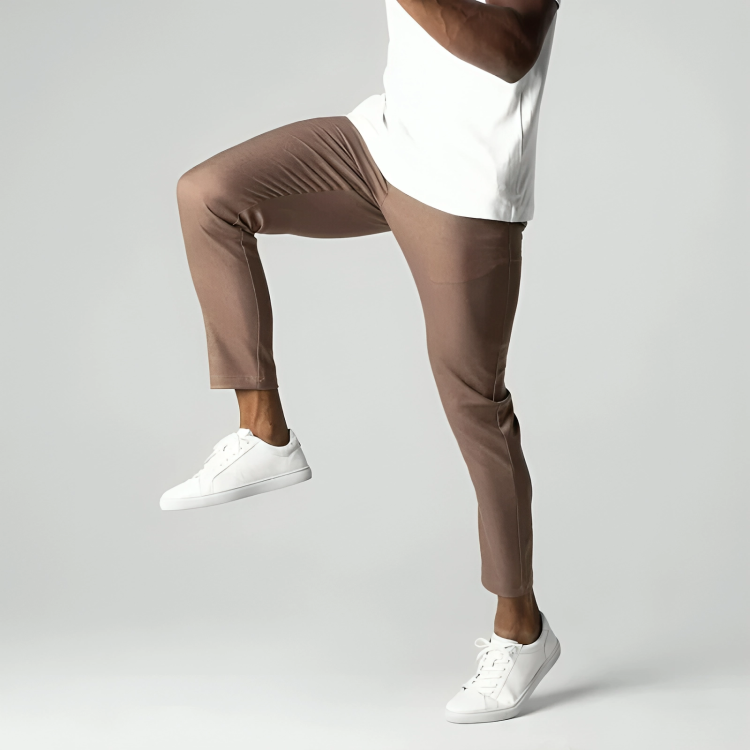 Fabian™ | Herrer Elegant Stretch Chino med Slank Pasform og Komfortabel Linning