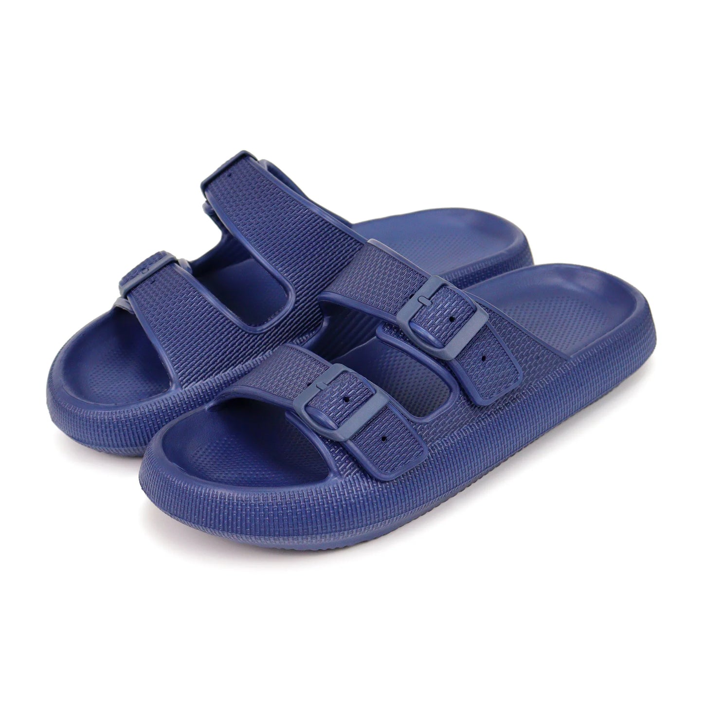 Thalara™ | Damer EVA-sandaler med dobbelt spænde | ortopædiske chunky slides med tyk sål og skridsikker vandafvisende finish