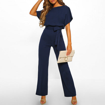 Marisse™ | Damer Elegant Jumpsuit | Brede Ben & Bindebælte for et Sofistikeret Silhuet