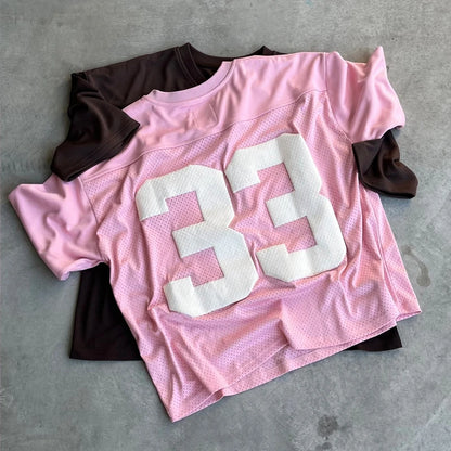 Memory Lane | Oversized Amerikansk Fodbold Jersey Unisex Med Nummer 33
